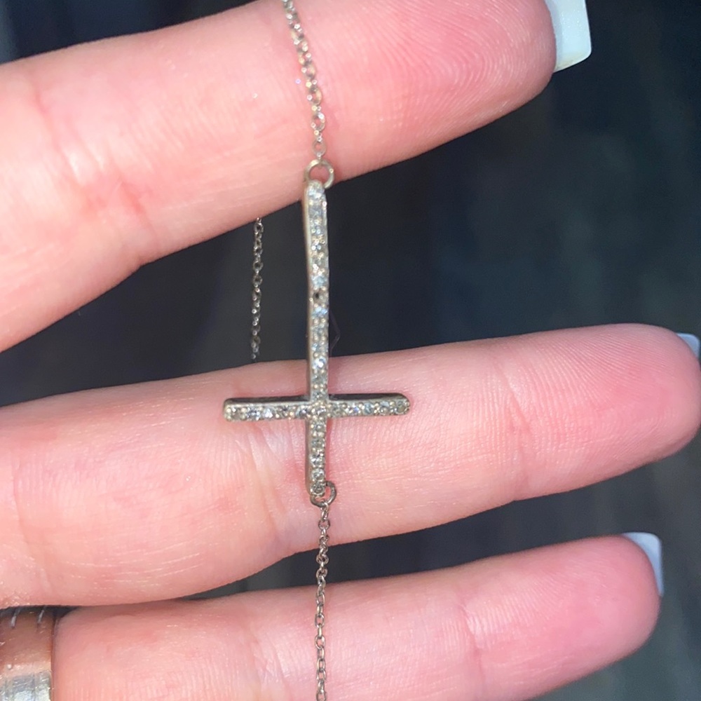 Kay’s Diamond Sideways Cross Necklace